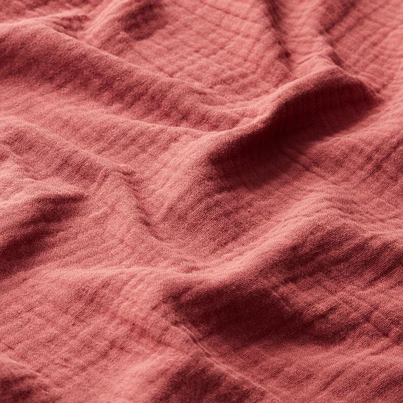 GOTS Musliini-/kaksikerroksinen kangas | Tula – karmiininpunainen,  image number 3
