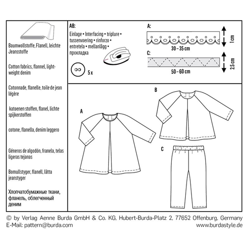 Vauvan mekko | paitapusero | housut, Burda 9348 | 68 - 98,  image number 8
