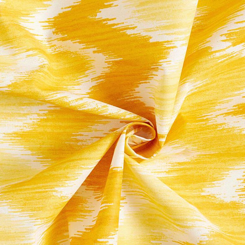 Pinnoitettu puuvilla Ikat-printti – keltainen/valkoinen,  image number 3