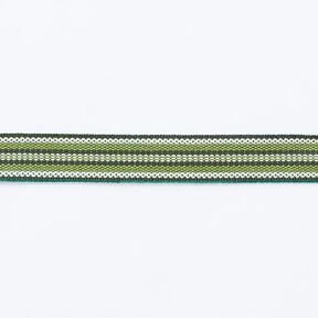 Kudottu nauha Etno [ 15 mm ] – tummanvihreä/ruohonvihreä, 