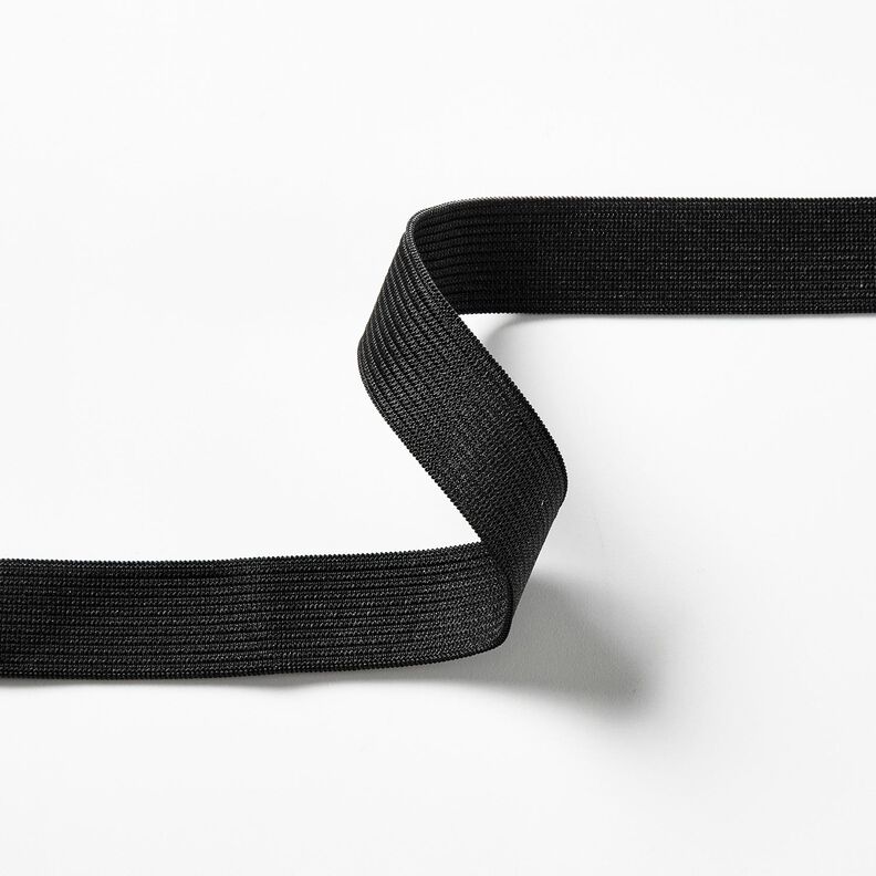 Sileä kuminen nauha [3 m | 20 mm] – musta,  image number 2