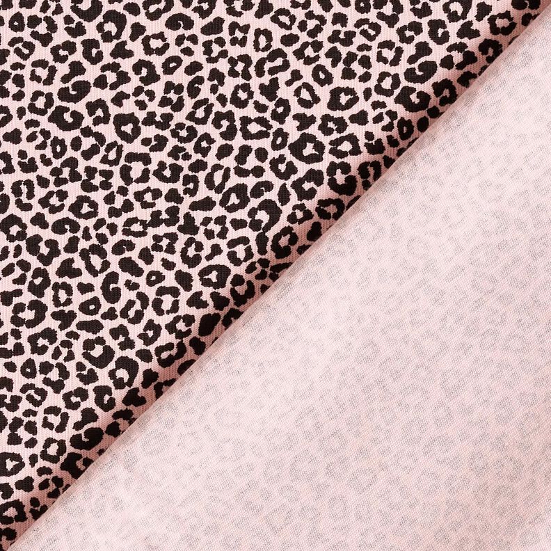 Puuvillajersey Mini Leopardipainatus – vaaleanpunainen/musta,  image number 4