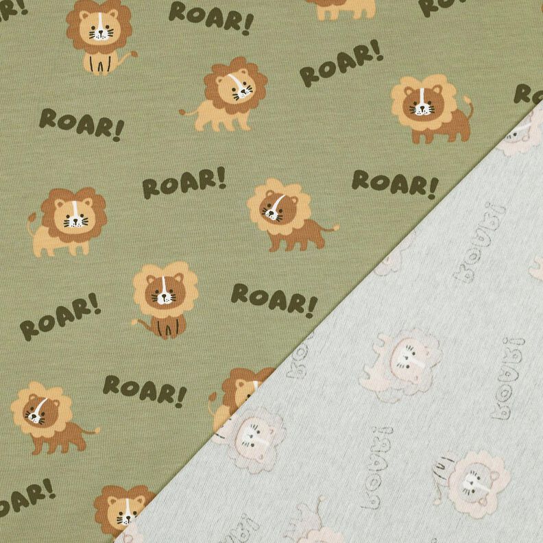 Puuvillajersey Leijona | Poppy Fabrics &ndash; pistaasi/vaaleanruskea,  image number 4