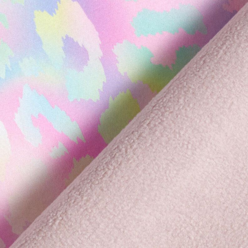 Softshell Leopardikuvio Sateenkaari &ndash; pastellisyreeni,  image number 4