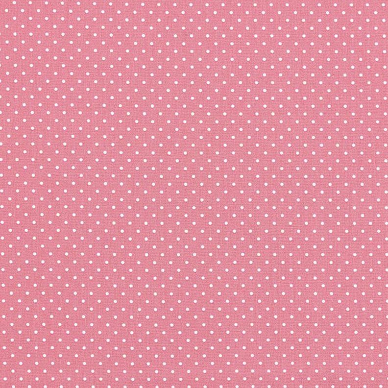 Puuvillapopliini pienet pilkut – roosa/valkoinen,  image number 1