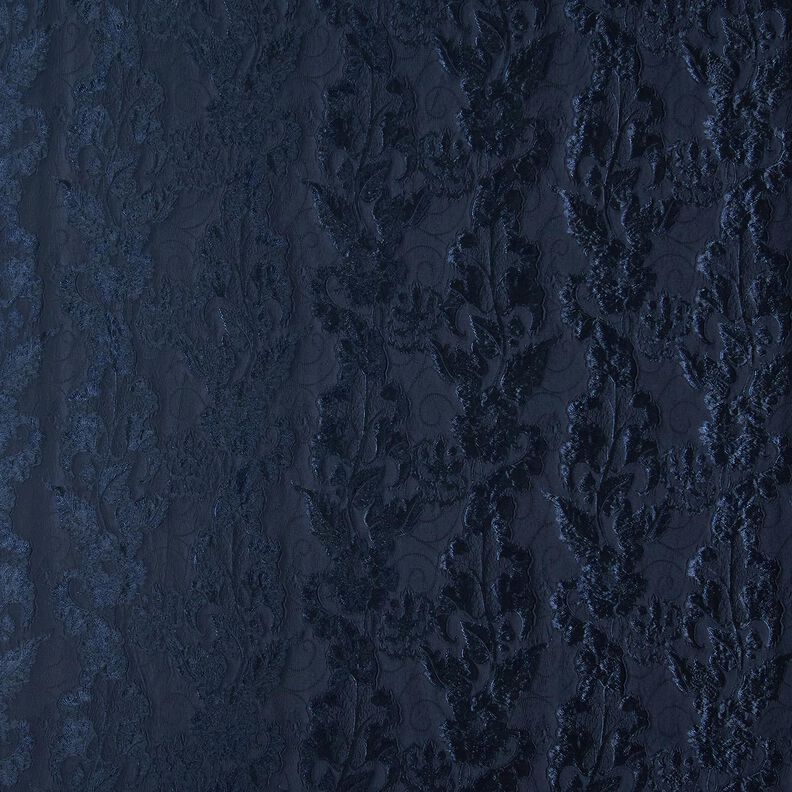 Vaatejacquard Brokadi Kukat – laivastonsininen,  image number 1