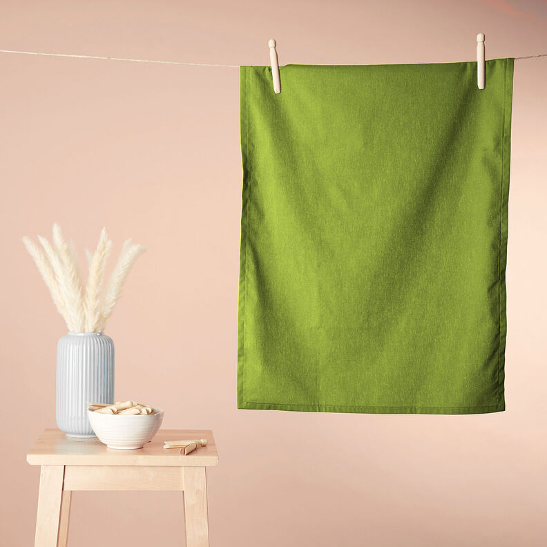 Puuvillakangas Kretonki Yksivärinen – omenanvihreä,  image number 8