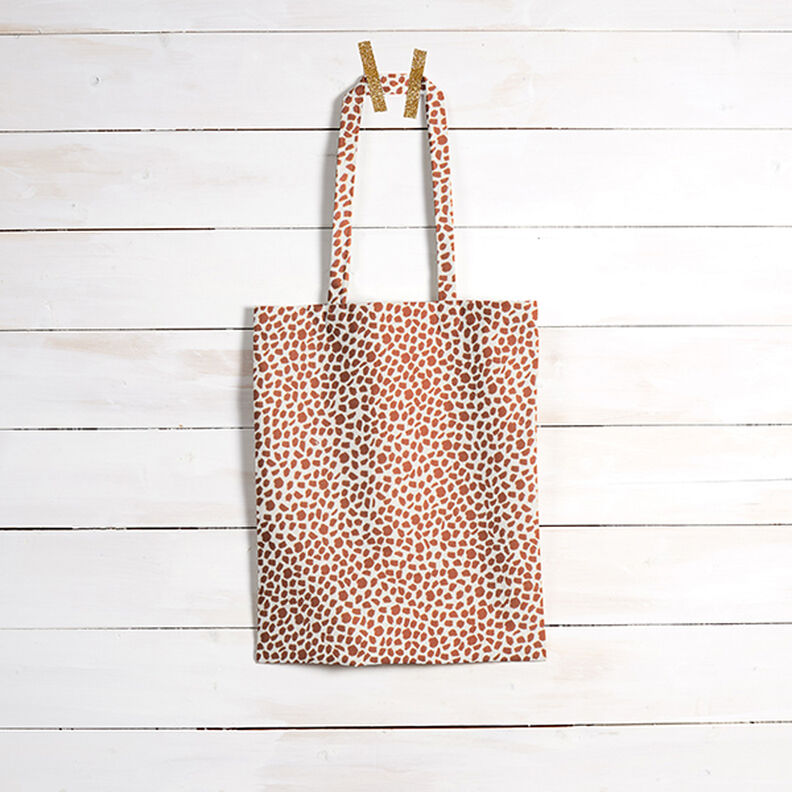 Sisustuskangas Puolipanama Leoprintti – ruskea/luonnonvärinen,  image number 7