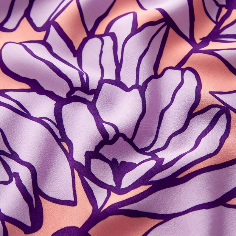 Lenzing Ecovero Inked Bouquet | Nerida Hansen – persikanoranssi/laventeli,  image number 2
