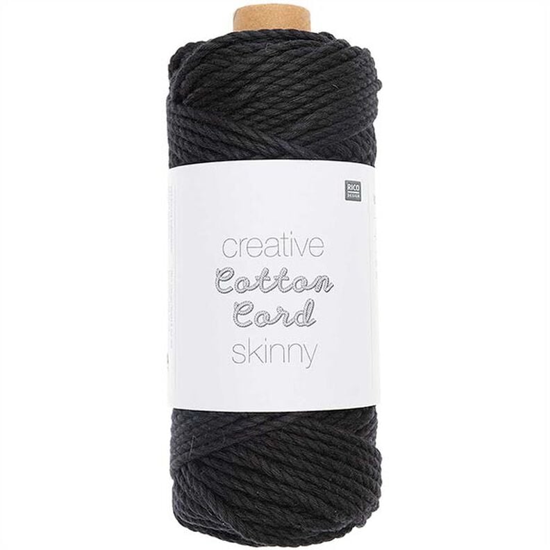 Creative Cotton Cord Skinny -makrameelanka [3mm] | Rico Design – musta,  image number 1