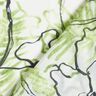 Puuvilla-silkkisekoite Abstraktit kukat – norsunluu/keväänvihreä,  thumbnail number 4