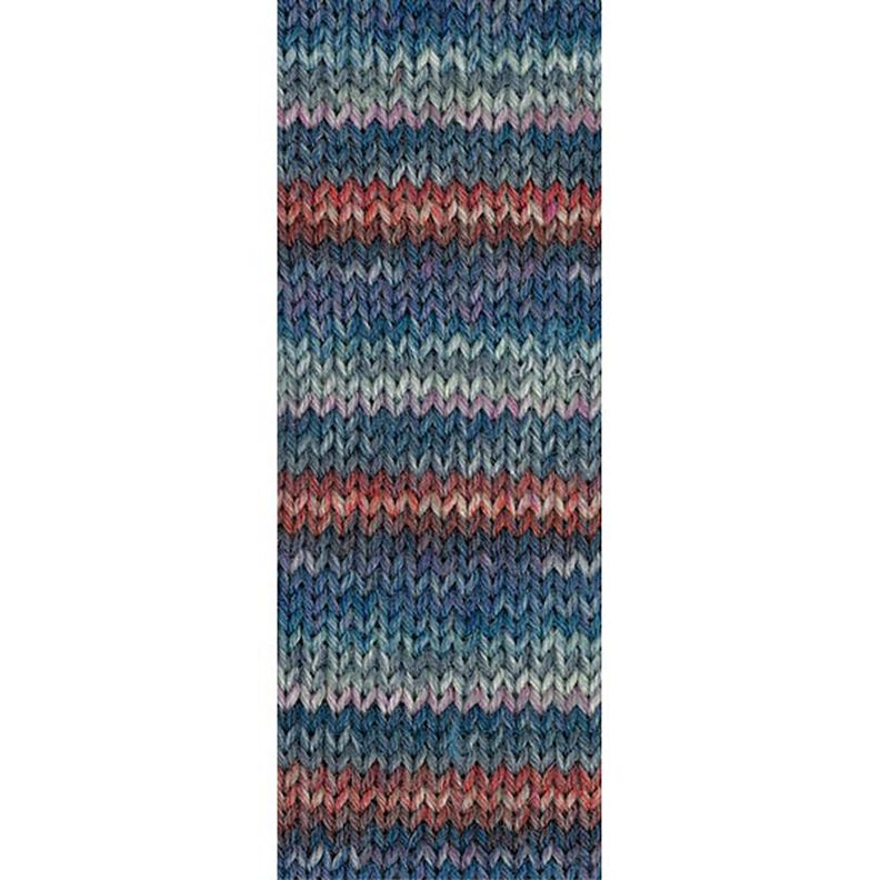 LANDLUST Sockenwolle „Bunte Ringel“, 100g | Lana Grossa – sininen/punainen,  image number 2