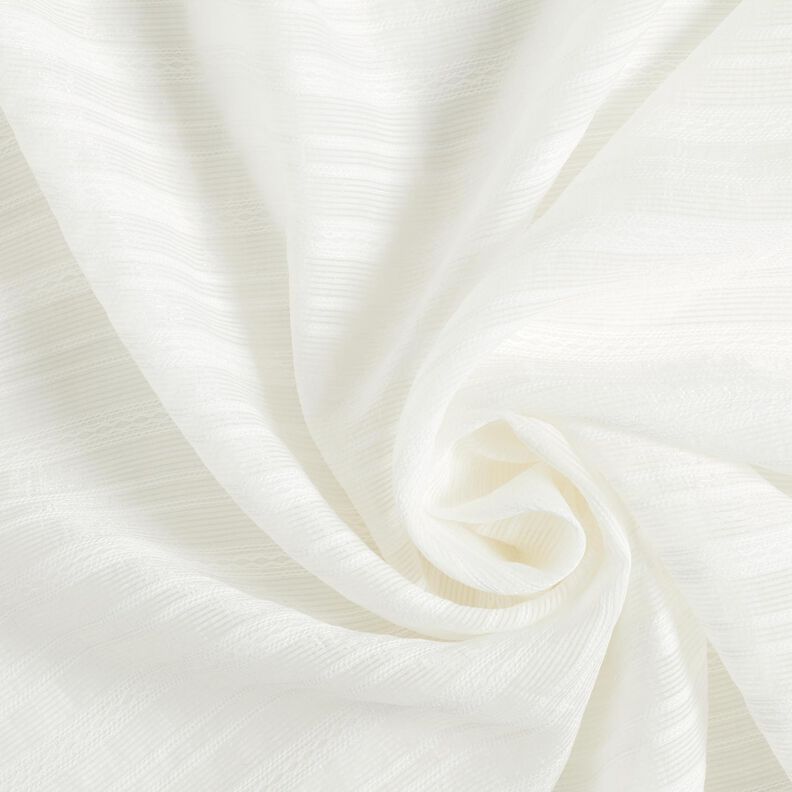 Kevyt paitapuserokangas Läpikuultavat raidat – valkoinen,  image number 3