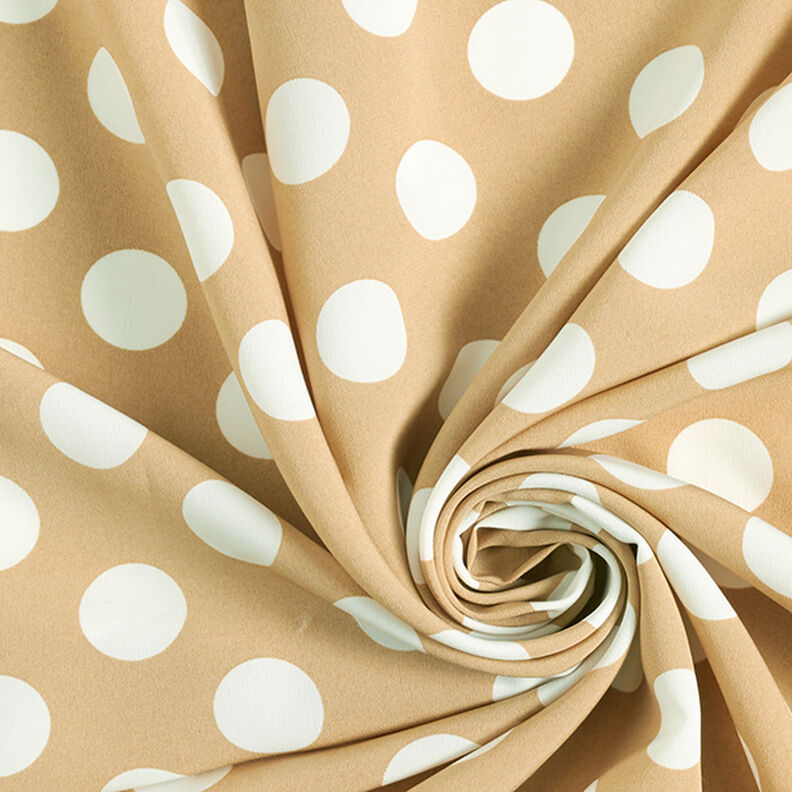 Kreppikangas Polka Dots [2,5 cm] – beige,  image number 3