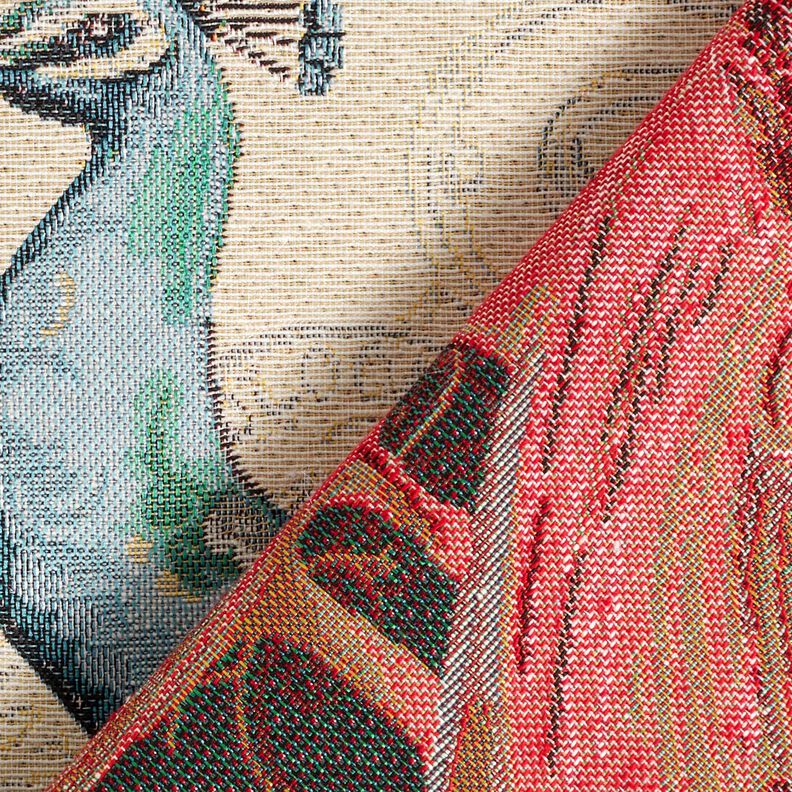 Koristepaneeli Gobeliini Riikinkukko &ndash; vaalea beige/sininen,  image number 4