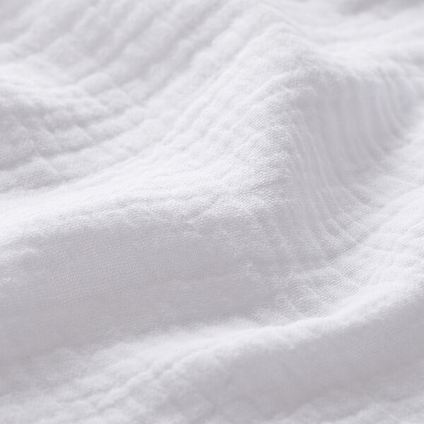 Musliini-/kaksikerroksinen kangas – valkoinen,  image number 3