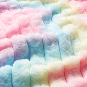 Pehmofleece Ribattu sateenkaari – siniharmaa/pink, 