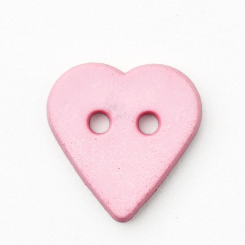 Sydämenmuotoinen nappi [Ø 15 mm] – roosa,  image number 1