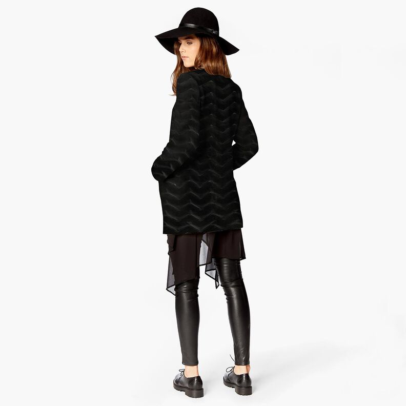 Tikkikangas Peachskin Chevron | Katia Fabrics – musta,  image number 8