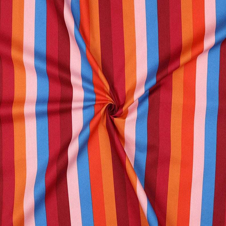 Puuvillapopliini Summer Stripe | Nerida Hansen – bordeauxin punainen,  image number 3