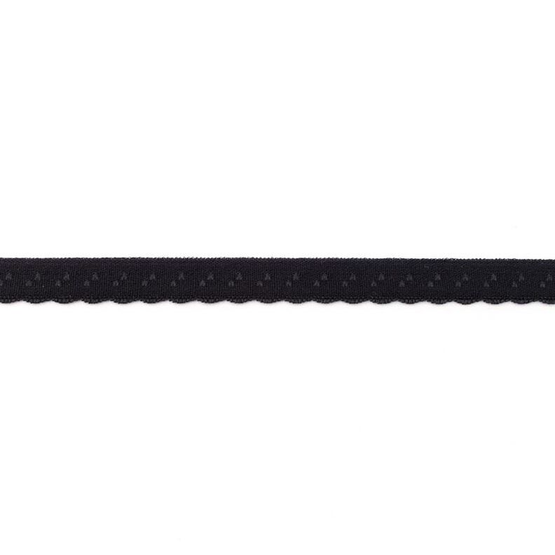 Joustava kanttausnauha Pitsi [12 mm] – musta,  image number 1