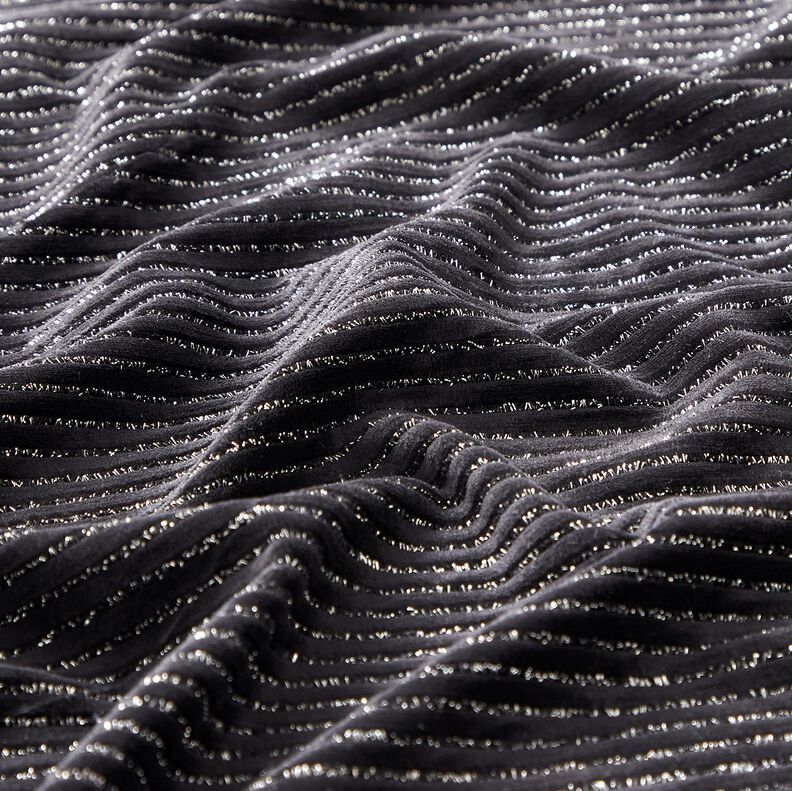 Nicki-kangas Kimalleraidat – musta/hopea metallic,  image number 2