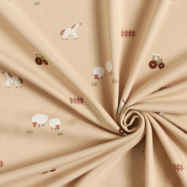 Puuvillajersey Maatila – manteli,  image number 3