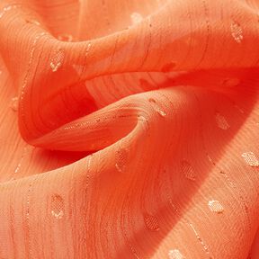 Sifonki Dobby Metallic Liituraidat &ndash; persikanoranssi/hopea metallic, 