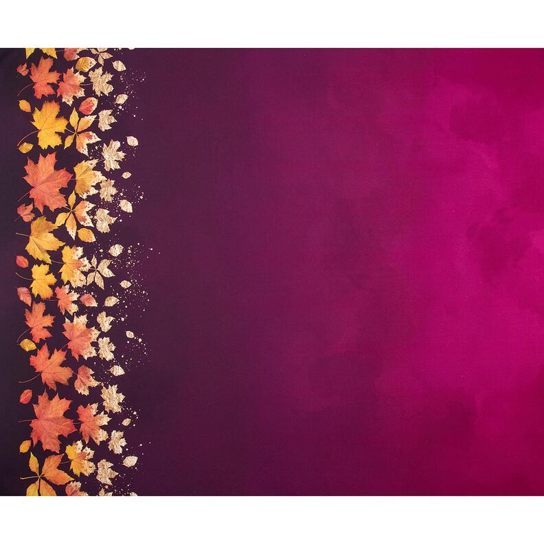 French Terry Reunuskangas Vaahteranlehdet | Glitzerp&uuml;ppi &ndash; merlot/vanhakulta,  image number 5