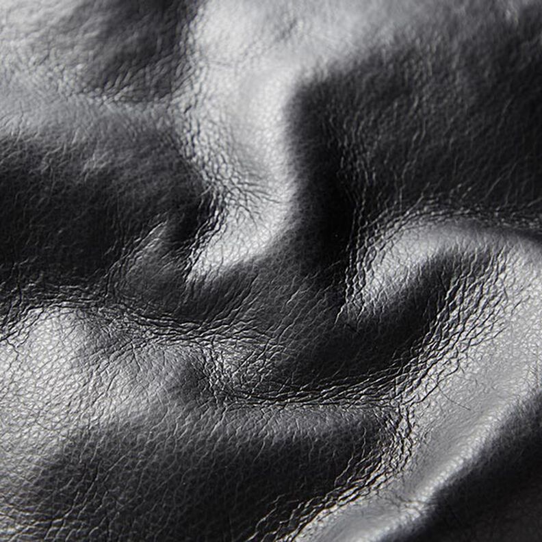 Nahkajäljitelmä, jossa nurjalla puolella tekoturkista Yksivärinen – musta/laivastonsininen,  image number 5
