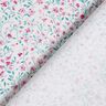 Puuvillakangas Popliini Herk&auml;t kukkaset &ndash; piparminttu/pastellivioletti,  thumbnail number 4