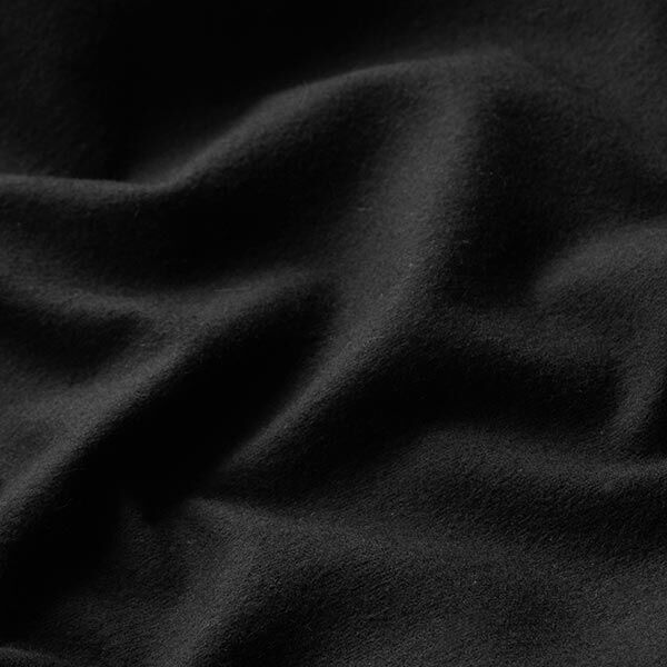 Puuvillaflanelli Yksivärinen – musta,  image number 3