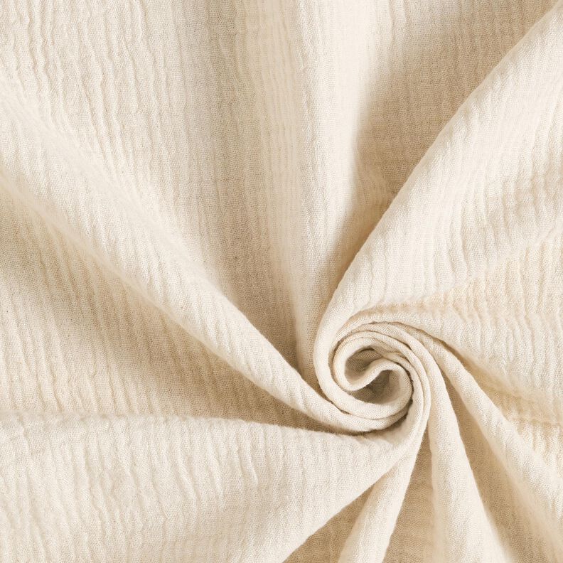 Musliini-/kaksikerroksinen kangas Pellavasekoite Uni  – luonnonvärinen,  image number 1