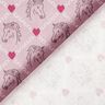 Puuvillakangas Kretonki Hevoset ja sydämet Vaaleanpunainen – roosa,  thumbnail number 4