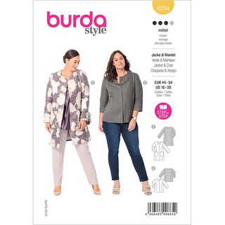 Plus Size -takki / -jakku | Burda 6034 | 44-54, 