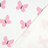 Collegekangas harjattu suuret perhoset | Poppy Fabrics &ndash; norsunluu/roosa,  thumbnail number 4