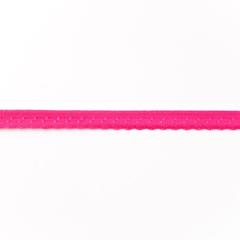 Joustava kanttausnauha Pitsi [12 mm] – voimakas vaaleanpunainen,  image number 1