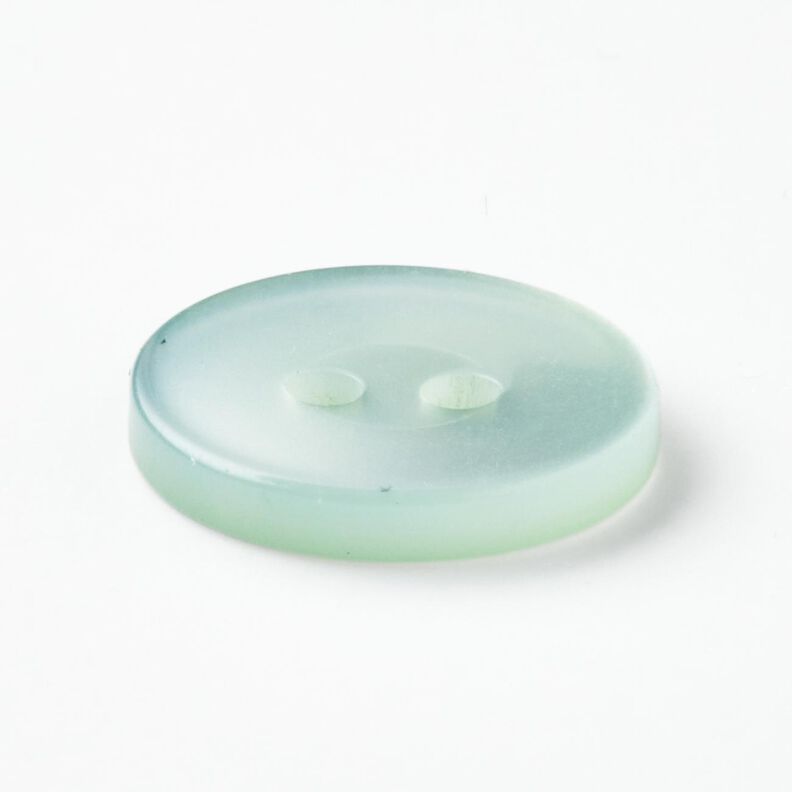 2-reikäinen kiiltävä nappi [Ø 15 mm] – vaalea minttu,  image number 2