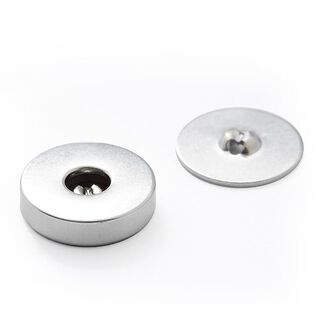 Magneettinappi [  Ø18 mm ] – hopea metallinen, 