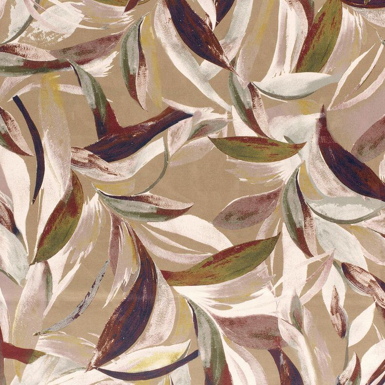 Joustava veluuri, lehtipunos – mocca/bordeauxin punainen,  image number 1