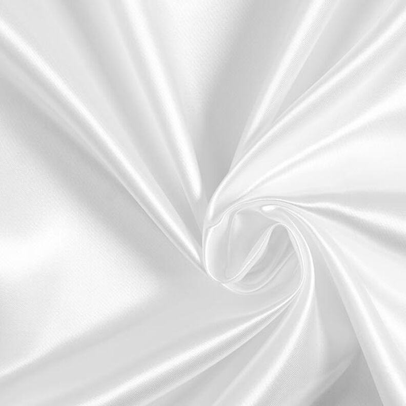 Polyestersatiini – valkoinen,  image number 1