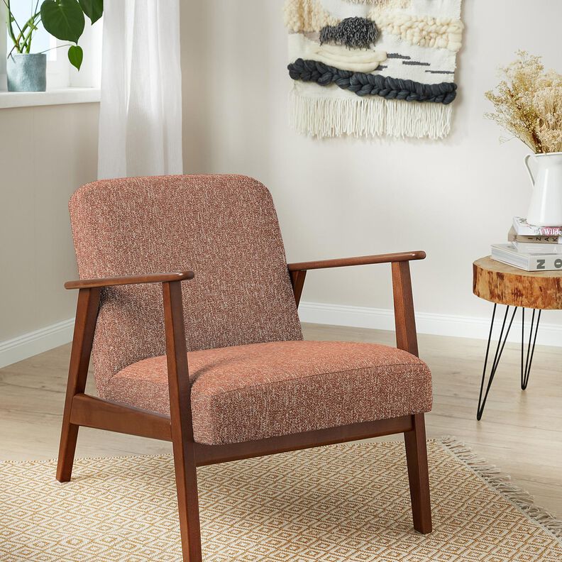 Verhoilukangas värikäs ommel – terrakotta/beige,  image number 4