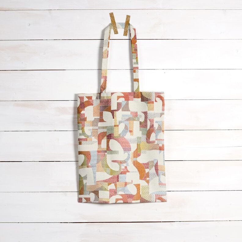 Sisustuskangas Gobeliini V&auml;rikk&auml;&auml;t muodot &ndash; vaalea beige/vaaleankeltainen,  image number 6