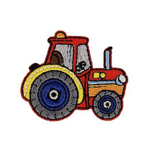 Kangasmerkki Traktori [ 4 x 4,5 cm ] – punainen/harmaa, 
