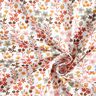 Puuvillakangas Kretonki filigraanit kukat – oranssi/valkoinen,  thumbnail number 3