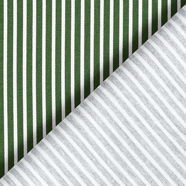 Puuvillapopliini Raidat – tummanvihreä/valkoinen,  image number 4