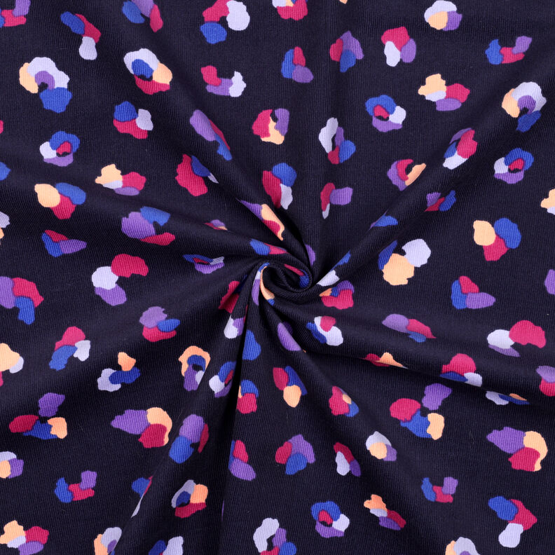 Vauvasametti värikkäät leopardipilkut | Poppy Fabrics – laivastonsininen,  image number 3