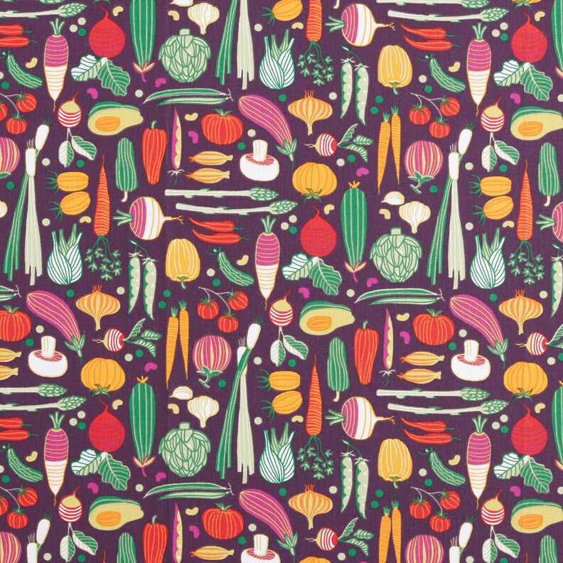 Puuvillakangas Kretonki Vihannesten runsaus &ndash; munakoiso/vihre&auml;,  image number 1