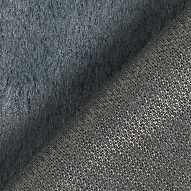 korkealaatuinen yksivärinen tekoturkis – siniharmaa,  image number 3