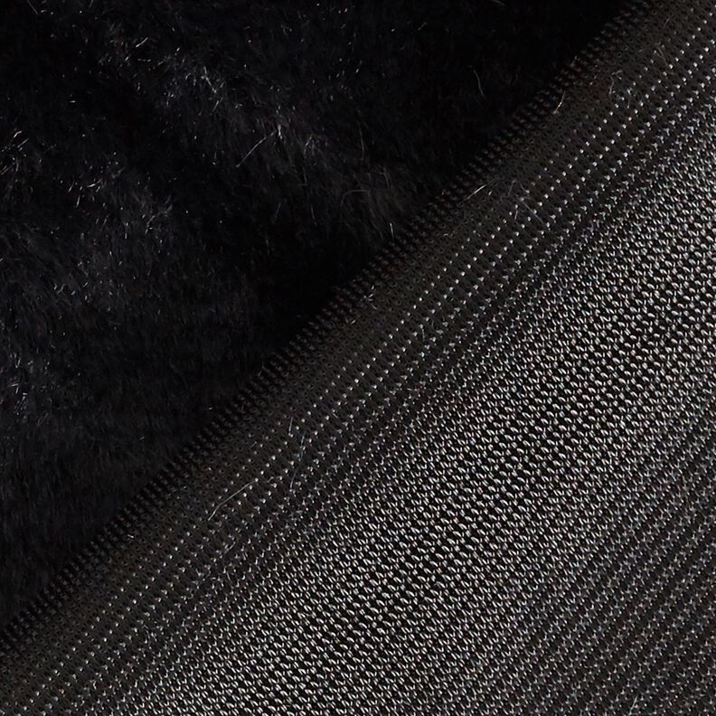 korkealaatuinen yksiv&auml;rinen tekoturkis &ndash; musta,  image number 3